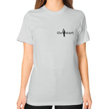Unisex T-Shirt (on woman) Silver thestartottawa