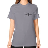Unisex T-Shirt (on woman) Slate thestartottawa