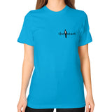 Unisex T-Shirt (on woman) Teal thestartottawa