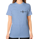 Unisex T-Shirt (on woman) Tri-Blend Blue thestartottawa