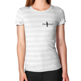 Women's T-Shirt Ash White Stripe thestartottawa